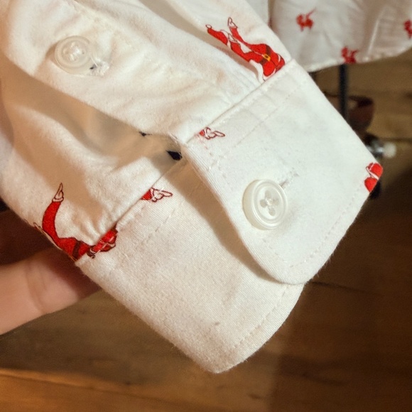 Santa Christmas Button Down Shirt Boys 11-12 - Picture 6 of 8